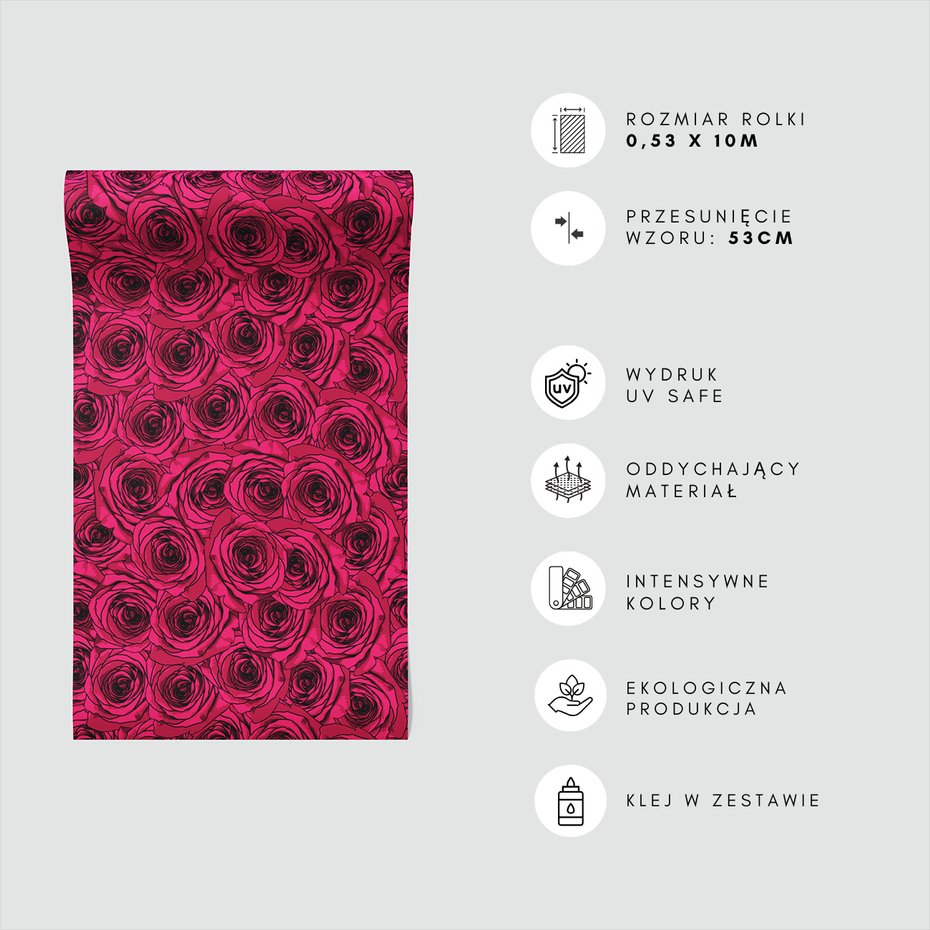 Tapeta - róże, kwiaty, wzór