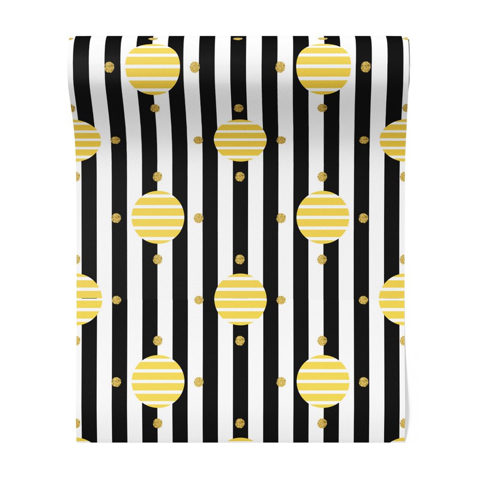 Tapeta - kropki, pasy, koła