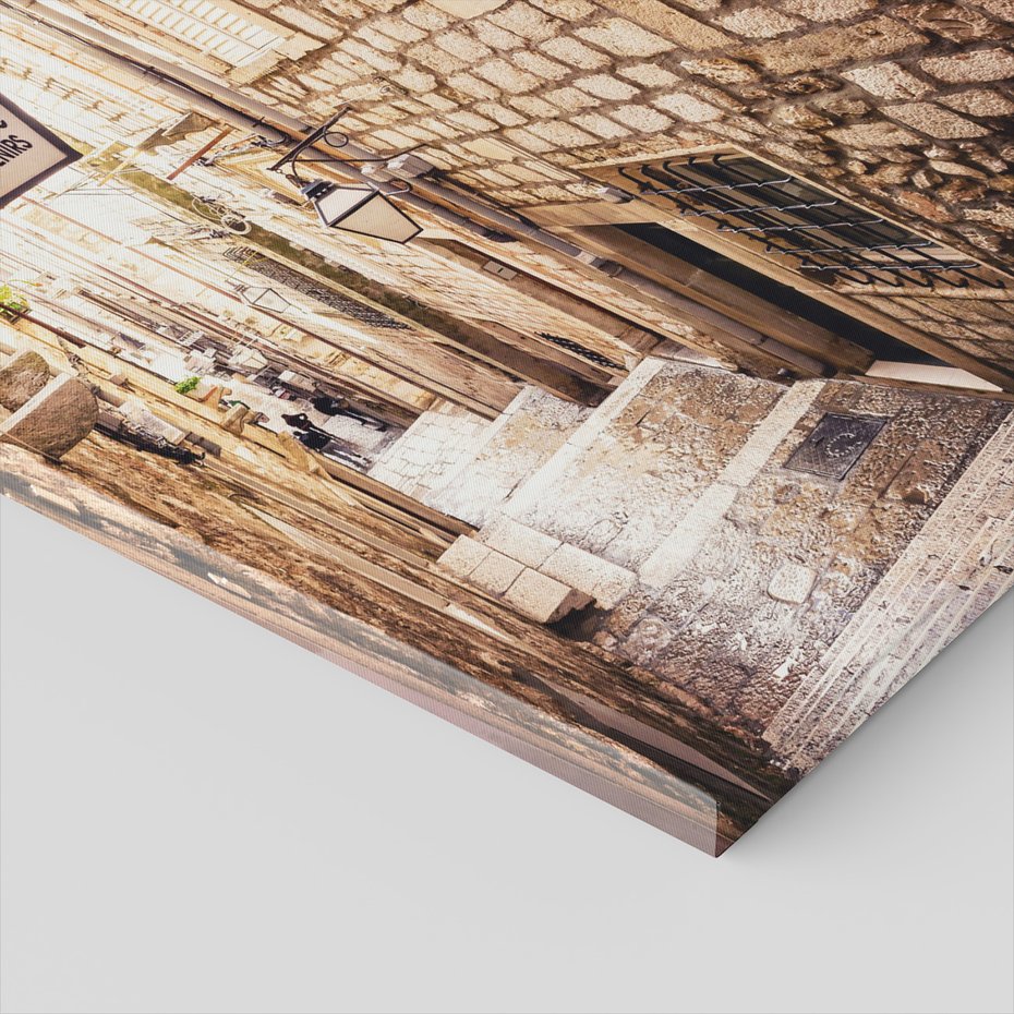 Obraz na płótnie - uliczka, schody, miasto