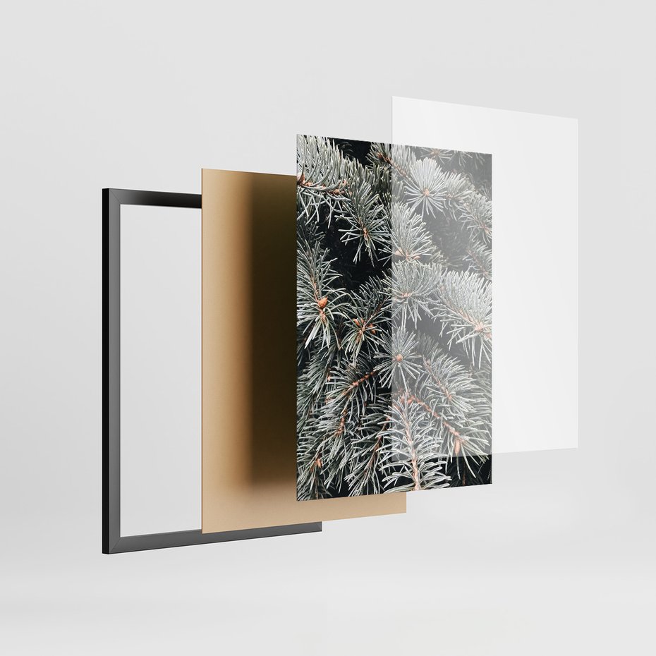 Zestaw obrazy w ramie, plakaty - igły, kawa, sweter - rama czarna