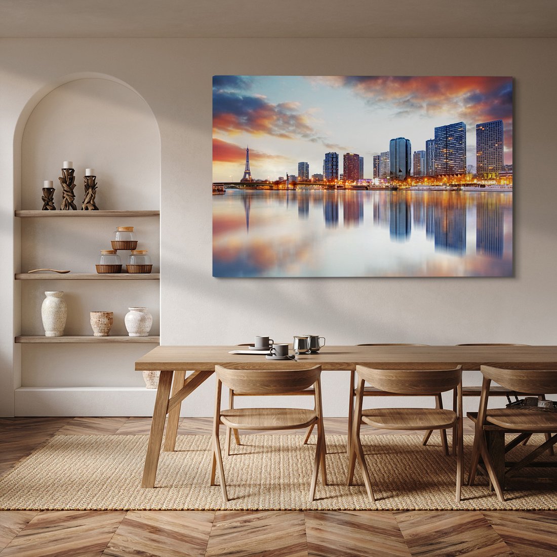 Obraz na płótnie - miasto, wieża, woda