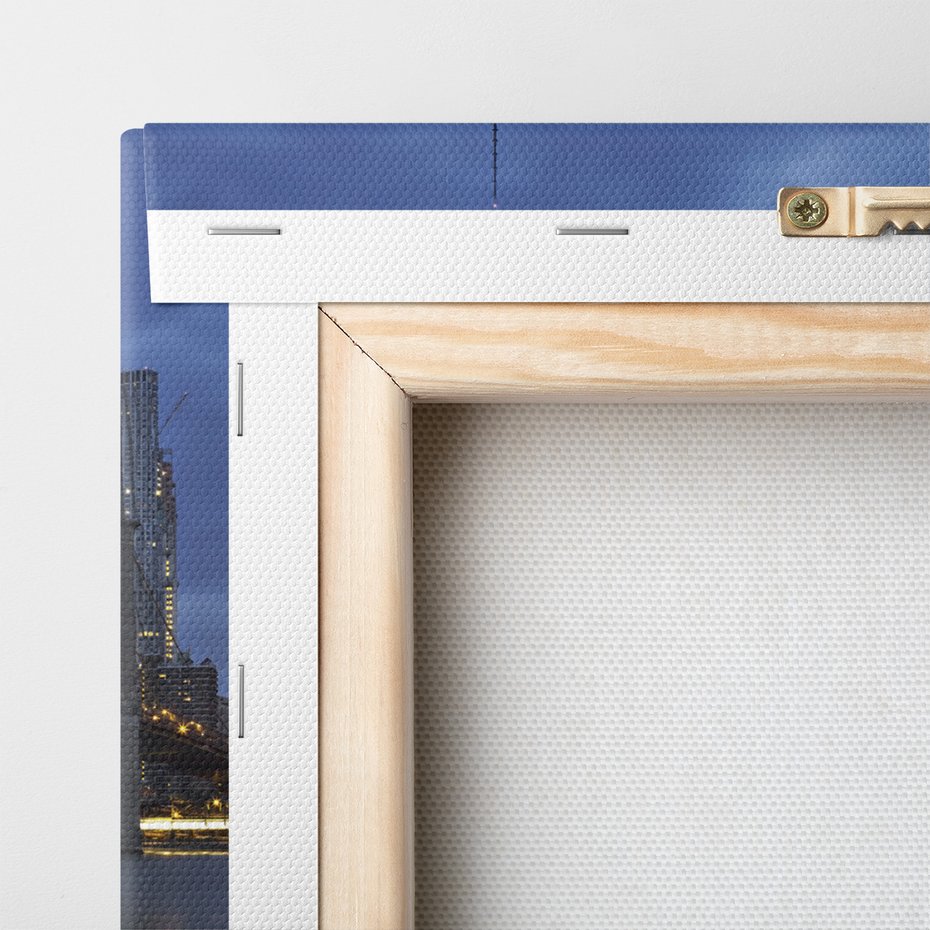 Obraz na płótnie - most, miasto, noc