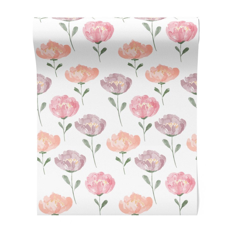 Tapeta - kwiaty, akwarela, kompozycja