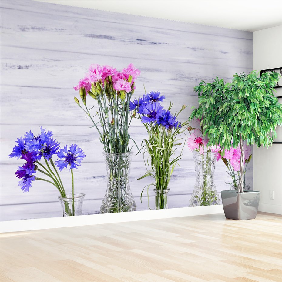 Fototapeta - kwiaty, wazon, kompozycja