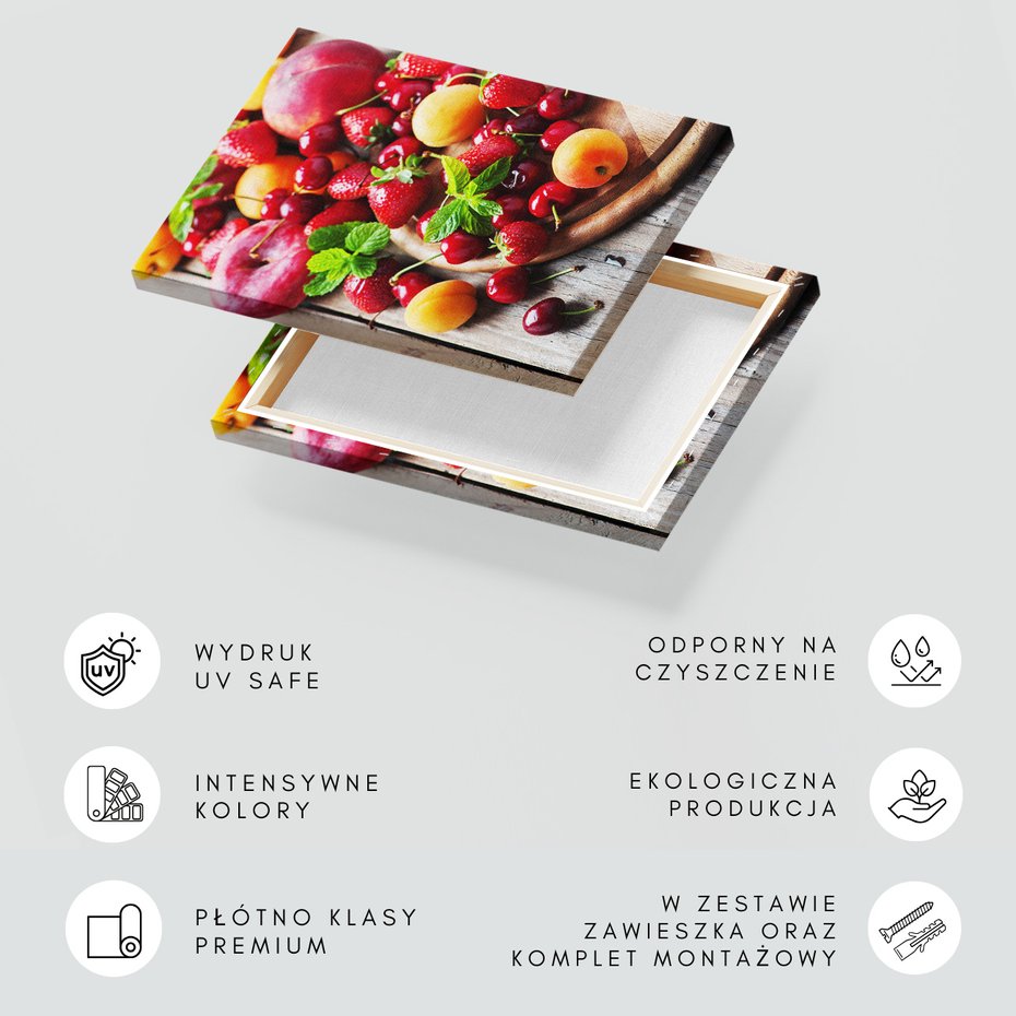 Obraz na płótnie - owoce, słodkie, świeże