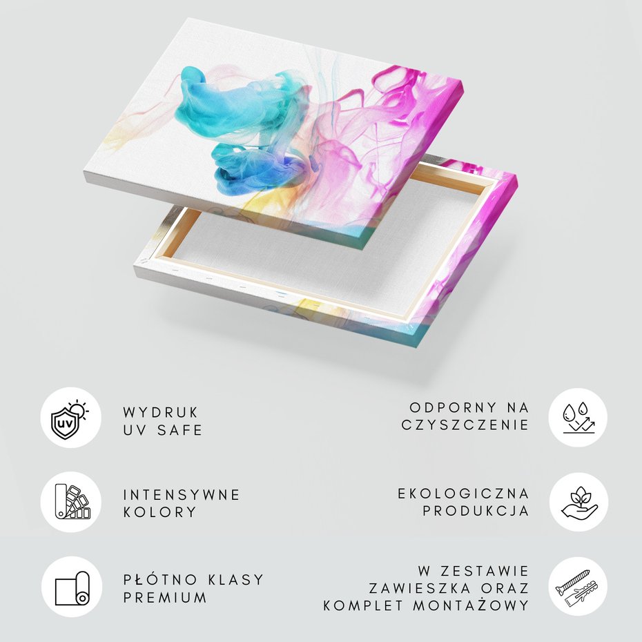 Obraz na płótnie - abstrakcja, kolory, płyny