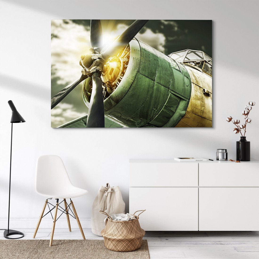 Obraz na płótnie - samolot, silnik, śmigło