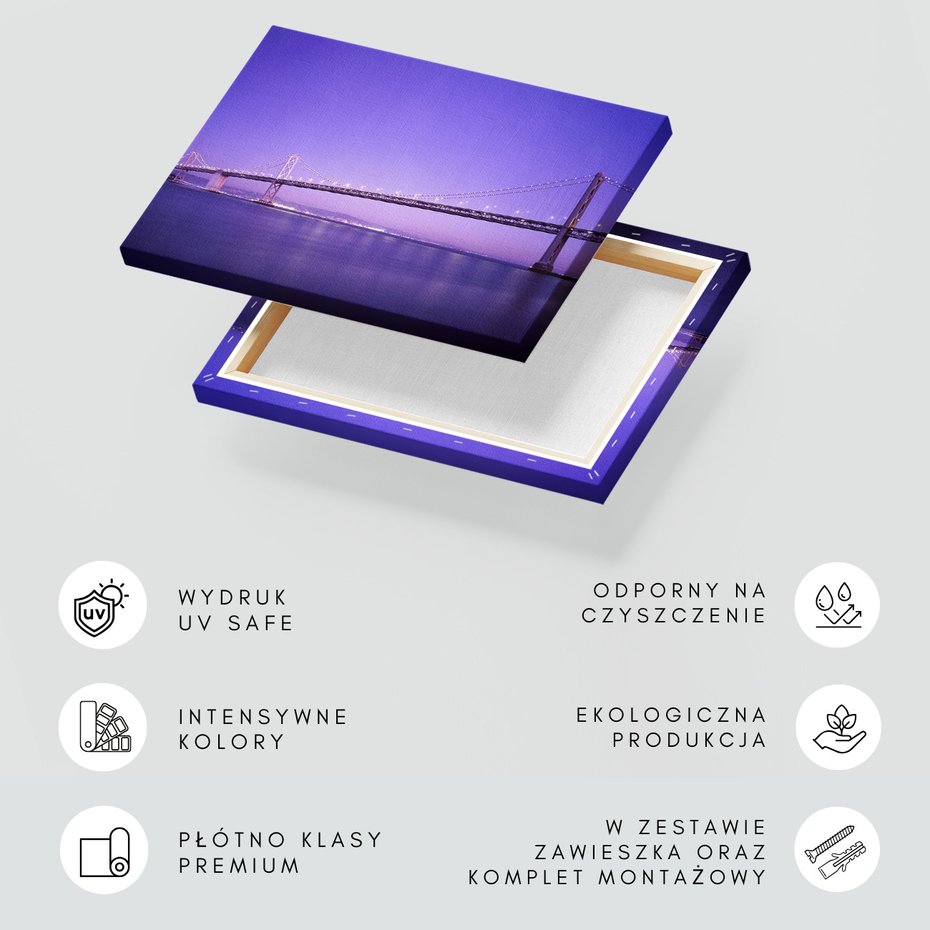 Obraz na płótnie - most, woda, miasto