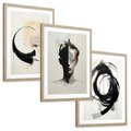 Zestaw obrazy w ramie, plakaty - abstrakcja,sztuka,nowoczesne - rama drewno