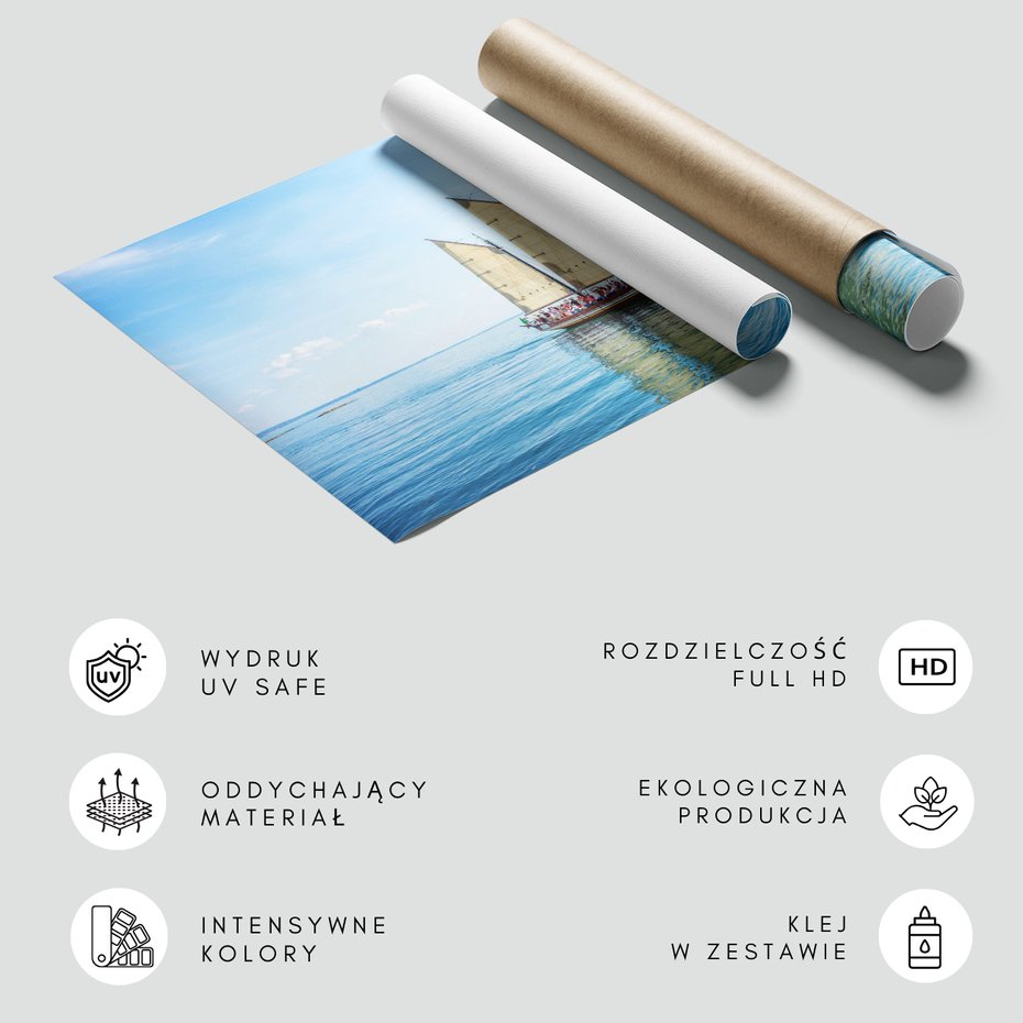 Fototapeta - żaglówka, morze, woda