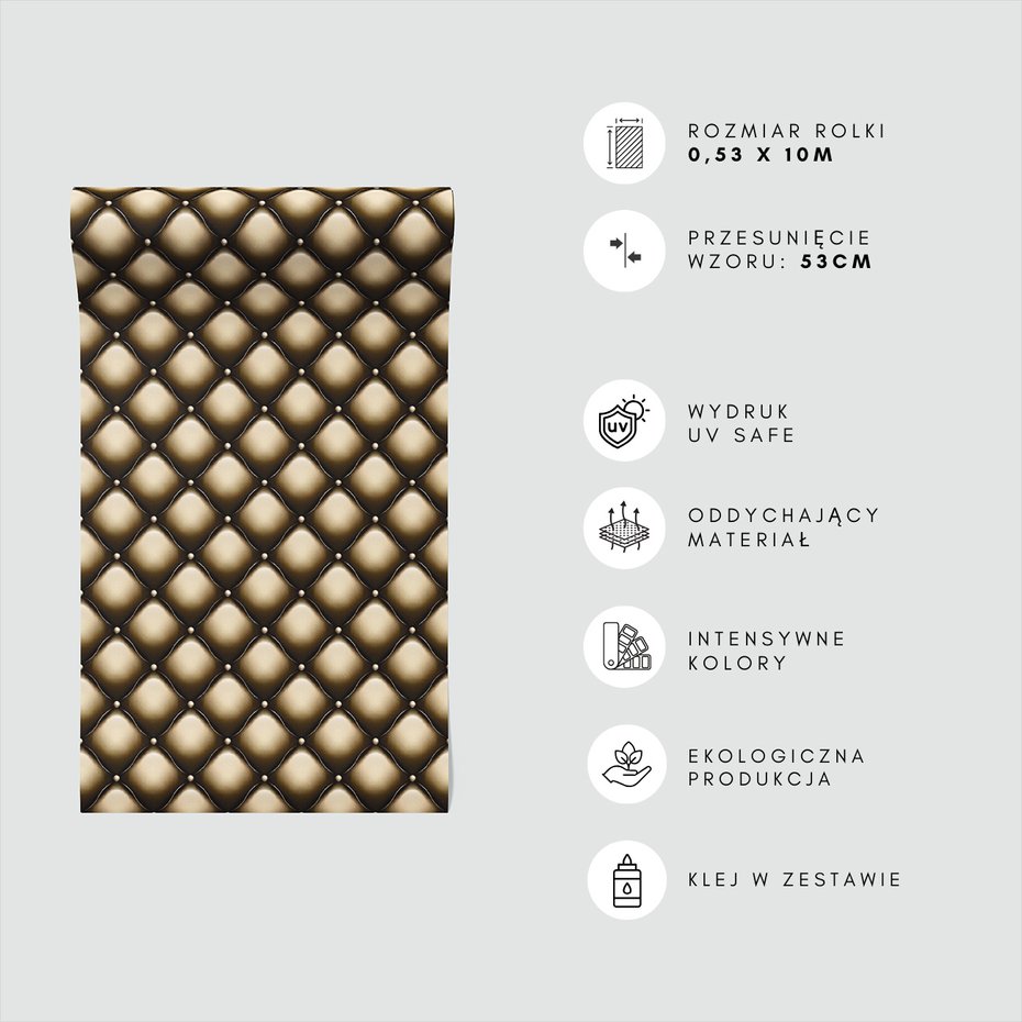 Tapeta - tekstura, pikowanie, guziki