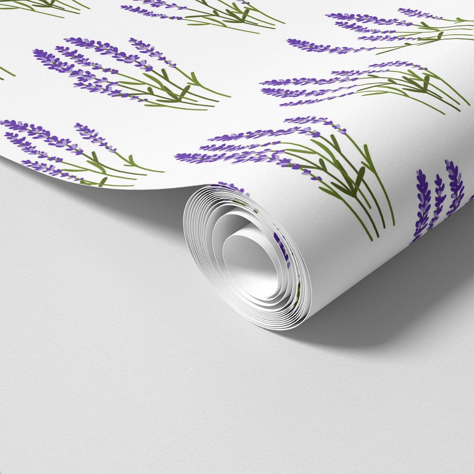 Tapeta - kwiaty, lawenda, wzór