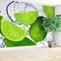 Fototapeta - limonka, owoce, woda