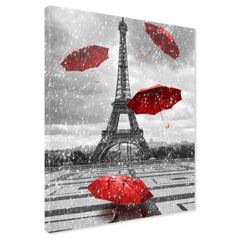Obraz na płótnie - Paryż, Wieża Eiffla, Deszcz