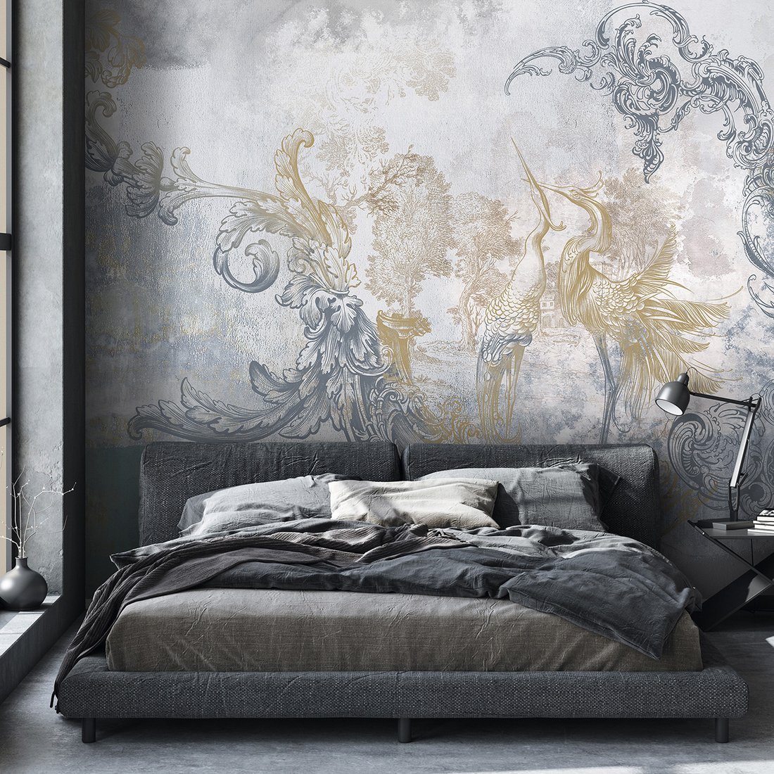 Fototapeta - loft, ornamenty, vintage