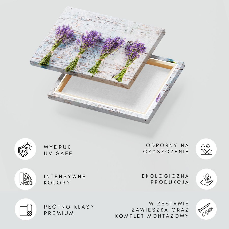 Obraz na płótnie - lawenda, kwiaty, bukiet