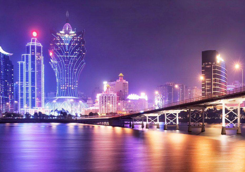 Fototapeta - miasto, most, noc