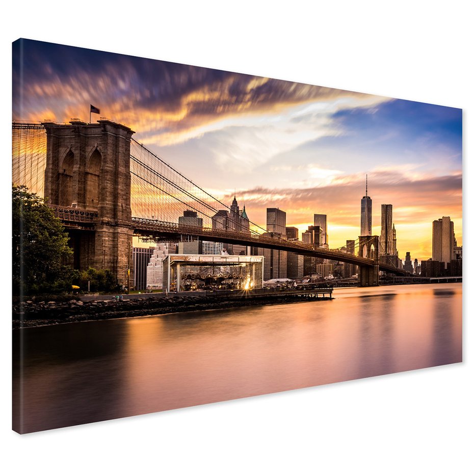 Obraz na płótnie - most, miasto, woda