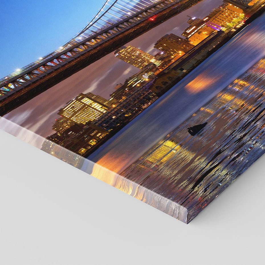 Obraz na płótnie - most, miasto, noc