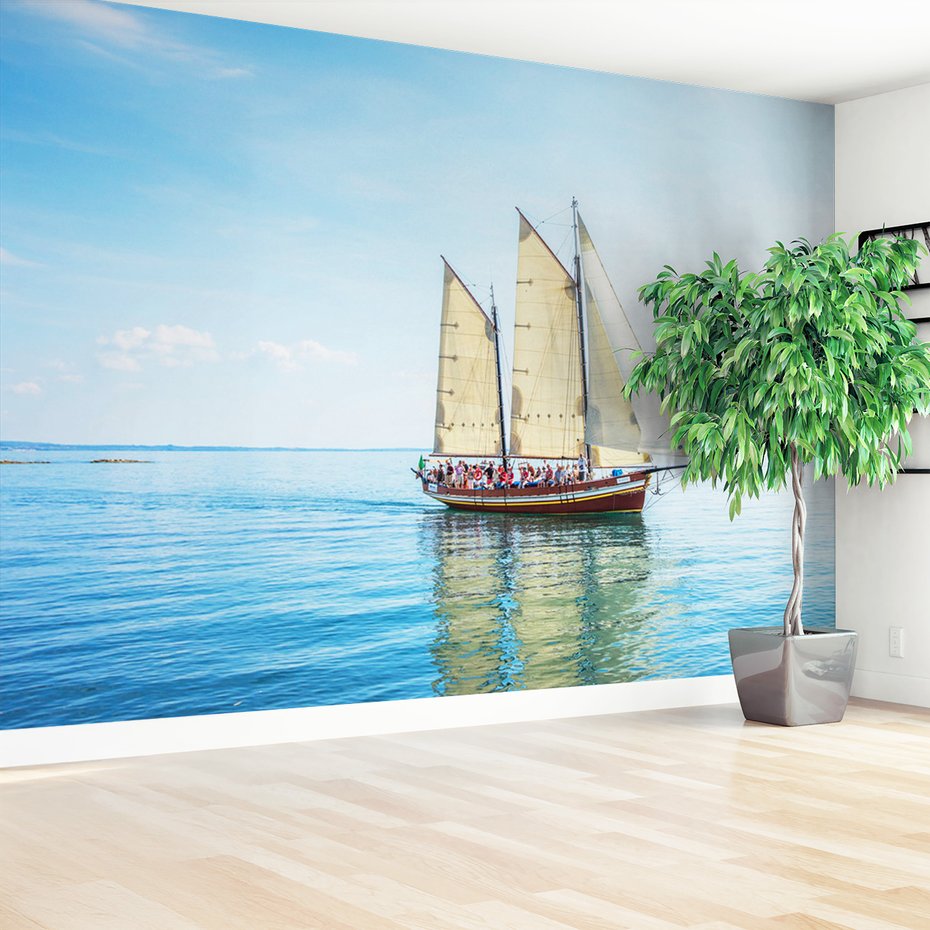 Fototapeta - żaglówka, morze, woda