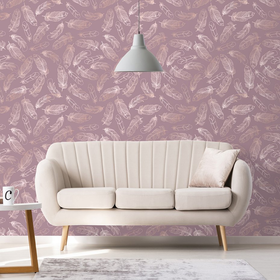 Tapeta - pióra, ornament, tło