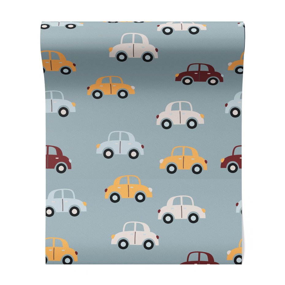 Tapeta - dziecięca, samochody, transport, tło