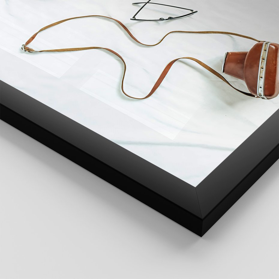 Zestaw obrazy w ramie, plakaty - vintage, kawa, tekst - rama czarna