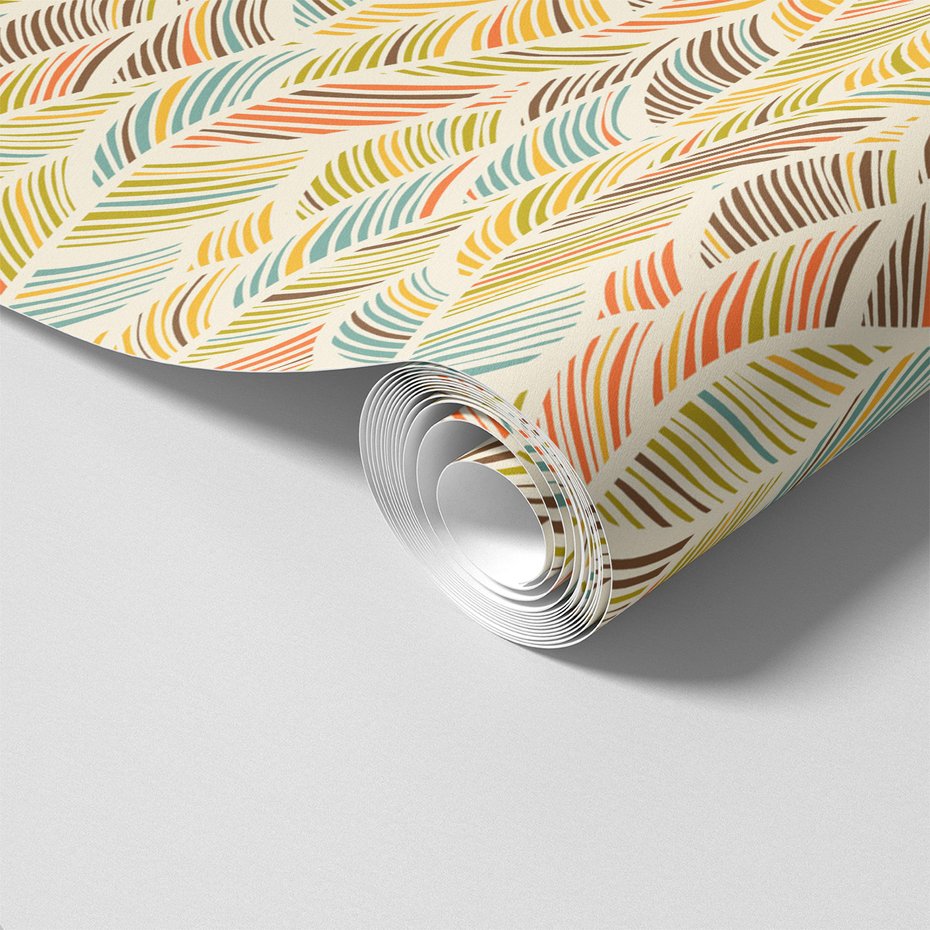 Tapeta - linie, wzgórza, fale