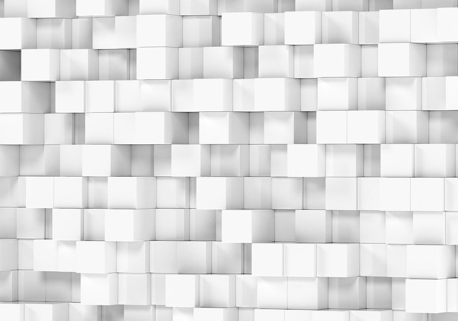 Fototapeta - abstrakcja, kostki, biały