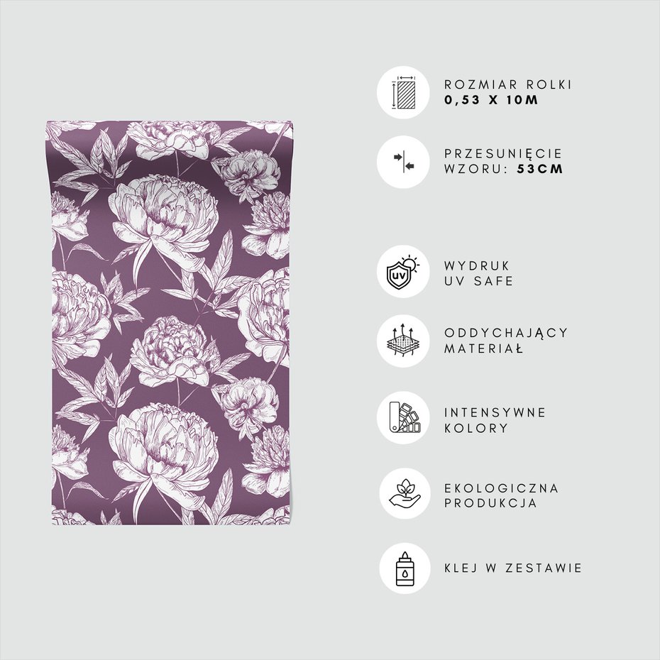 Tapeta - kwiaty, liście, grafika