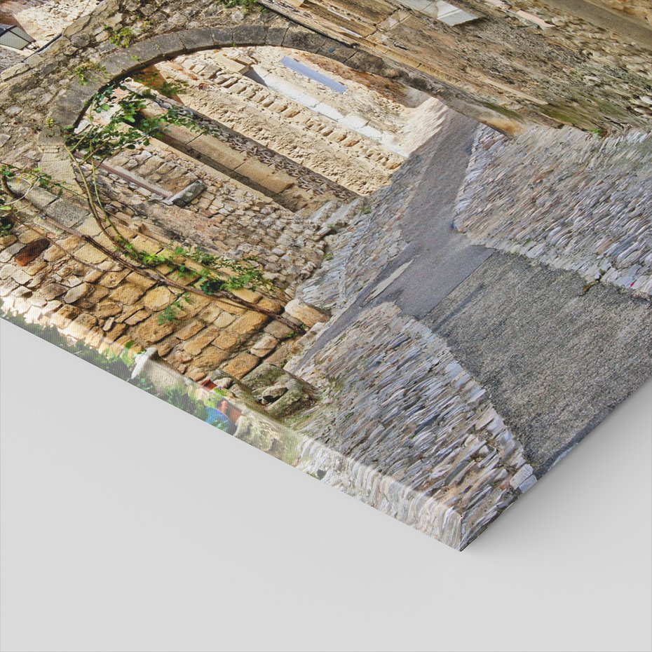 Obraz na płótnie - uliczka, kamień, budynki