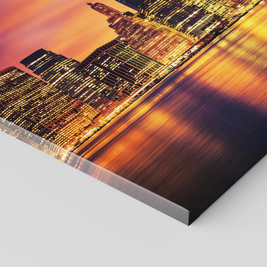 Obraz na płótnie - miasto, noc, woda