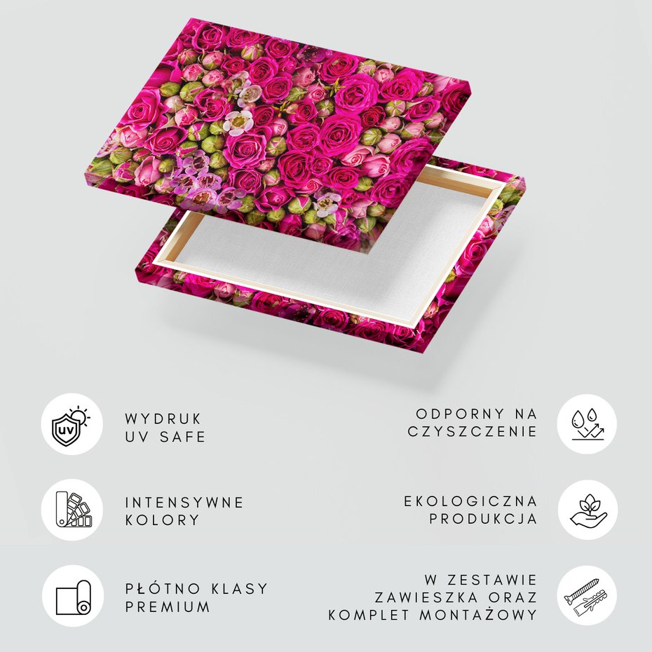 Obraz na płótnie - róże, kwiaty, bukiet