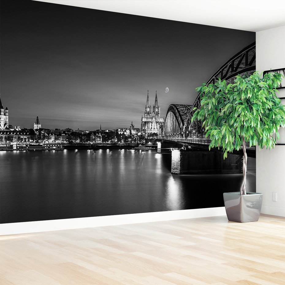 Fototapeta - Kolonia, most, noc