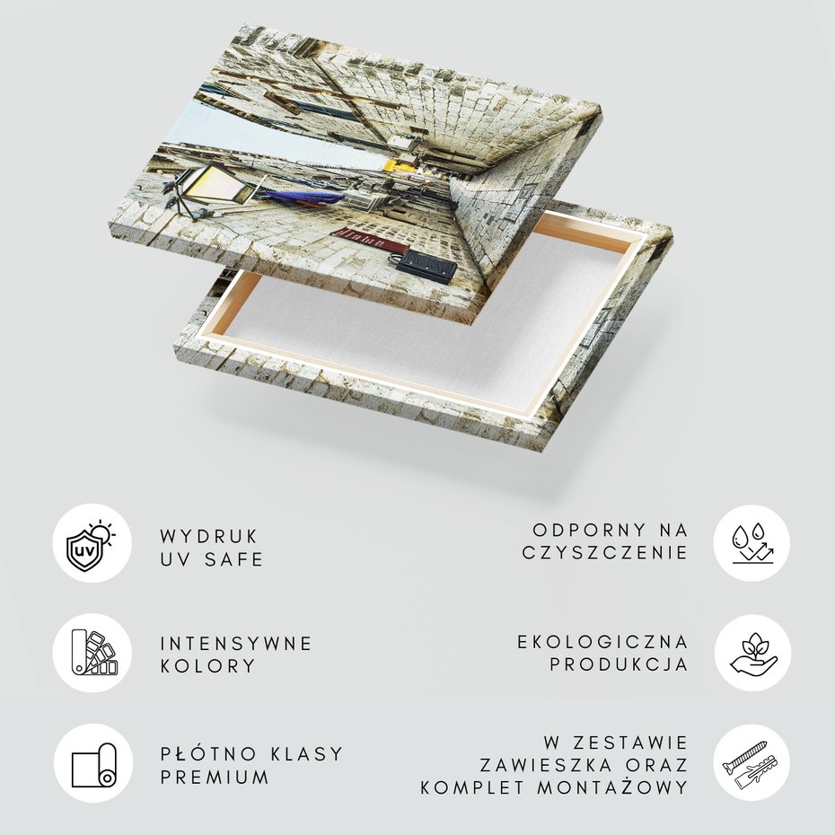 Obraz na płótnie - uliczka, miejska, kamienna