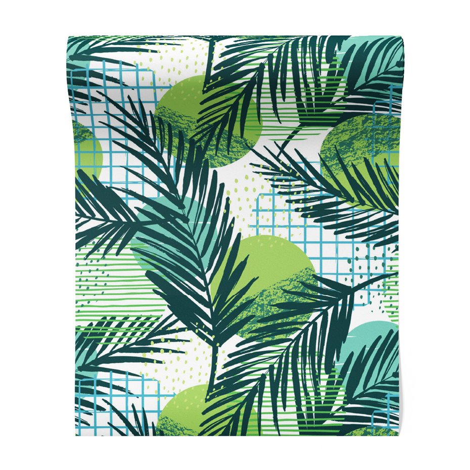 Tapeta - liście, geometria, abstrakcja