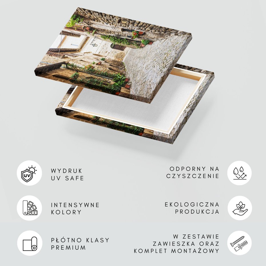 Obraz na płótnie - uliczka, miasto, kamień,