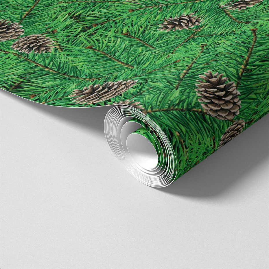 Tapeta - szyszki, igliwie, gałęzie