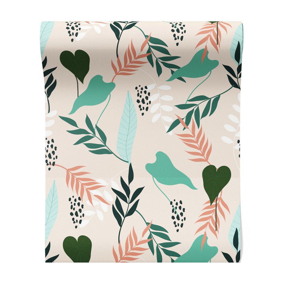 Tapeta - liście, gałązki, abstrakcja