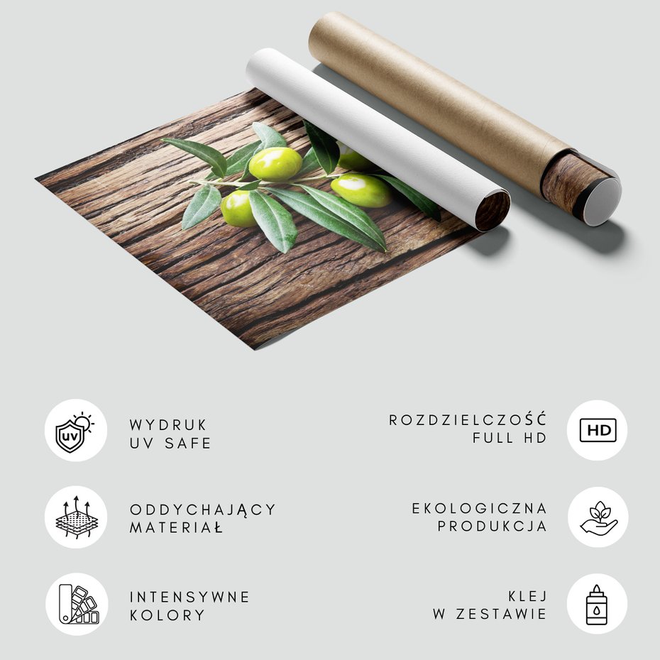 Fototapeta - oliwki, liście, drewno