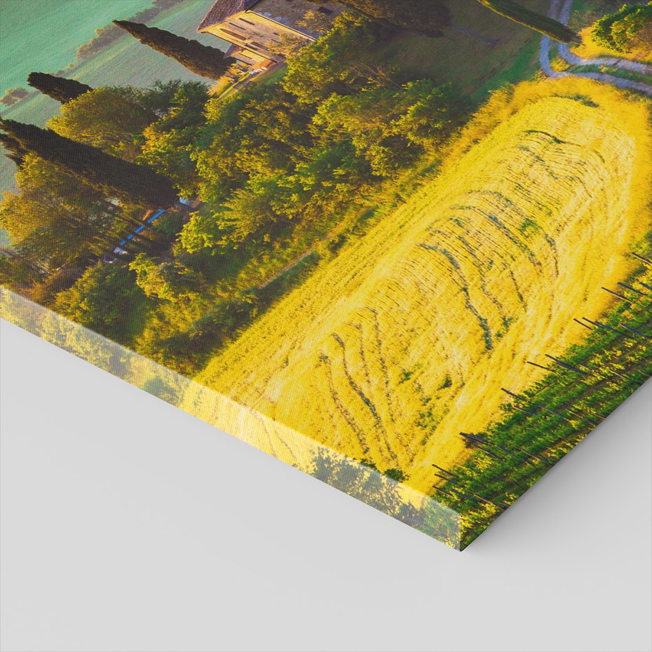 Obraz na płótnie - Toskania, krajobraz, dom