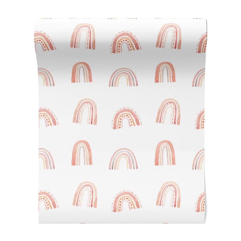 Tapeta - dziecięca, tęcza, wzór,