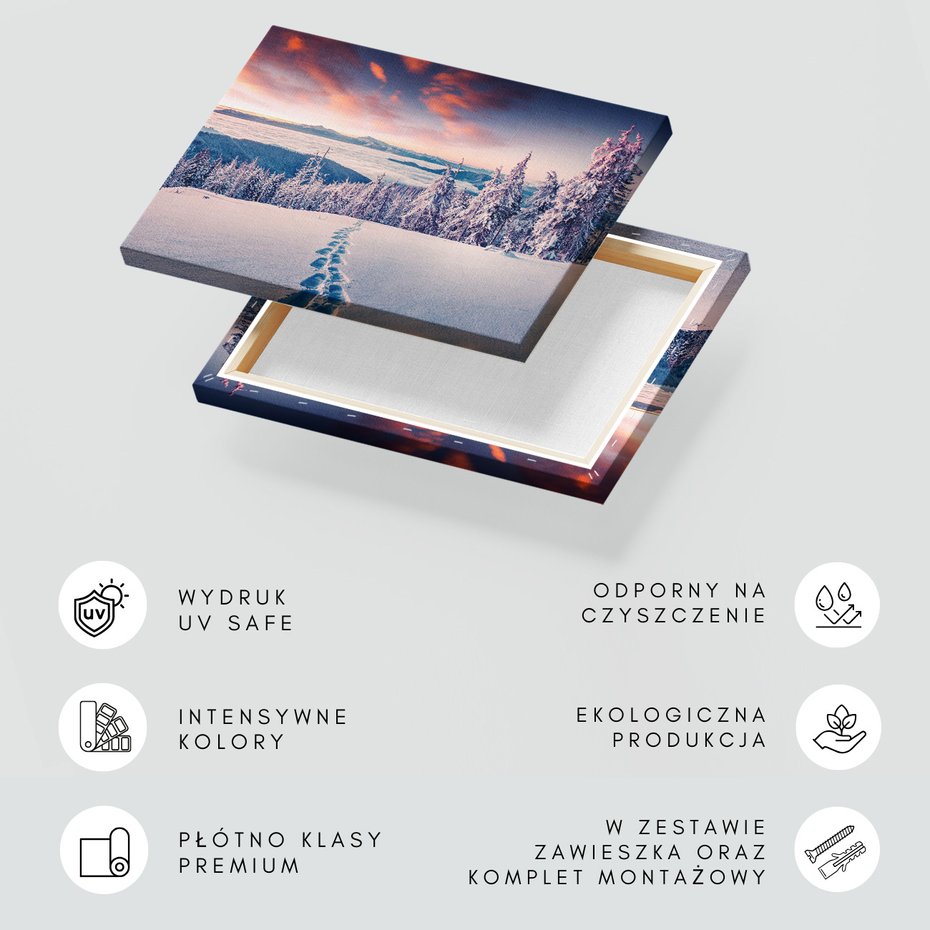 Obraz na płótnie - zima, śnieg, krajobraz