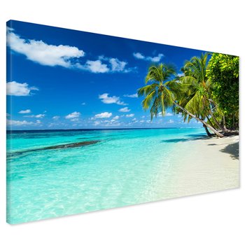 Obraz na płótnie - plaża, morze, palmy