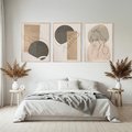 Zestaw obrazy w ramie, plakaty - kobieta, portret, abstrakcja - rama drewno