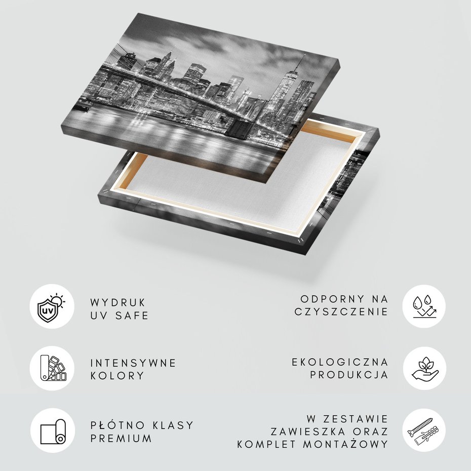 Obraz na płótnie - miasto, most, Manhattan