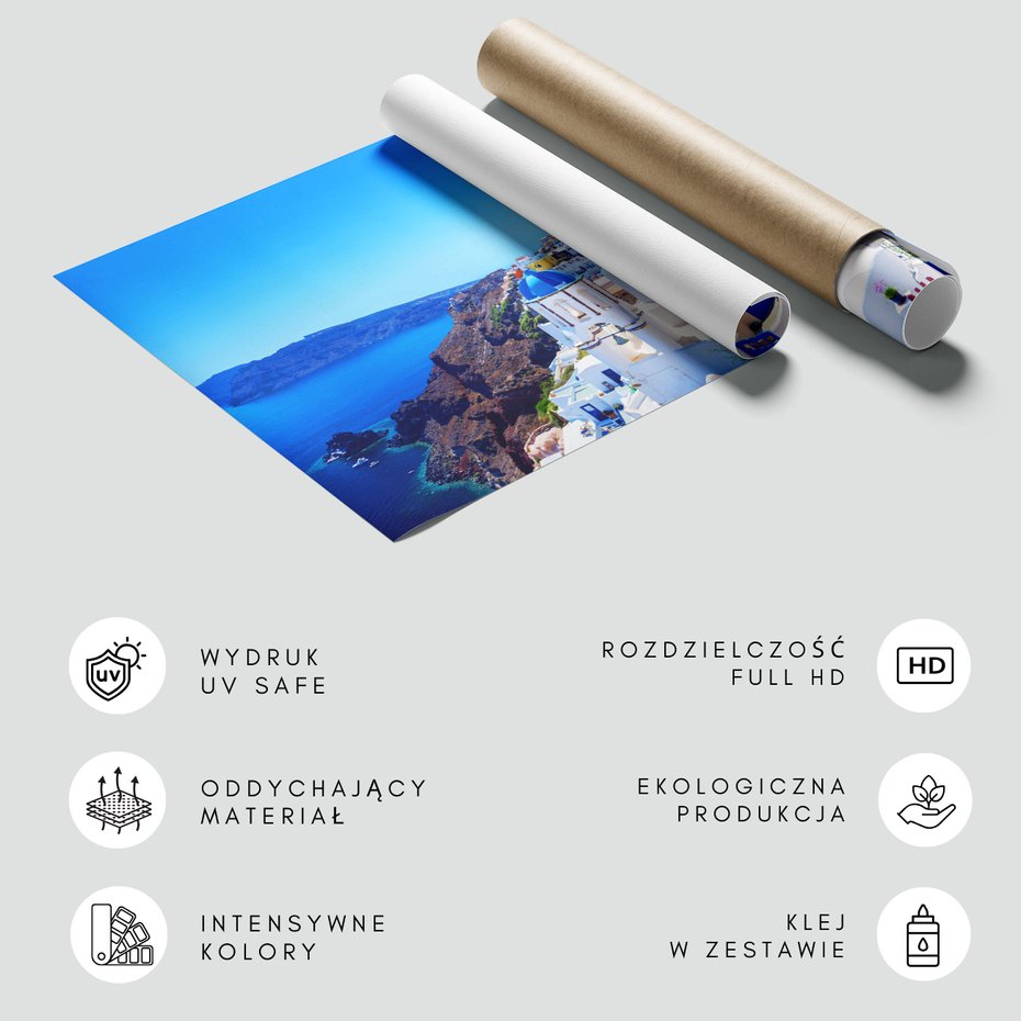 Fototapeta - Santorini, Grecja, morze