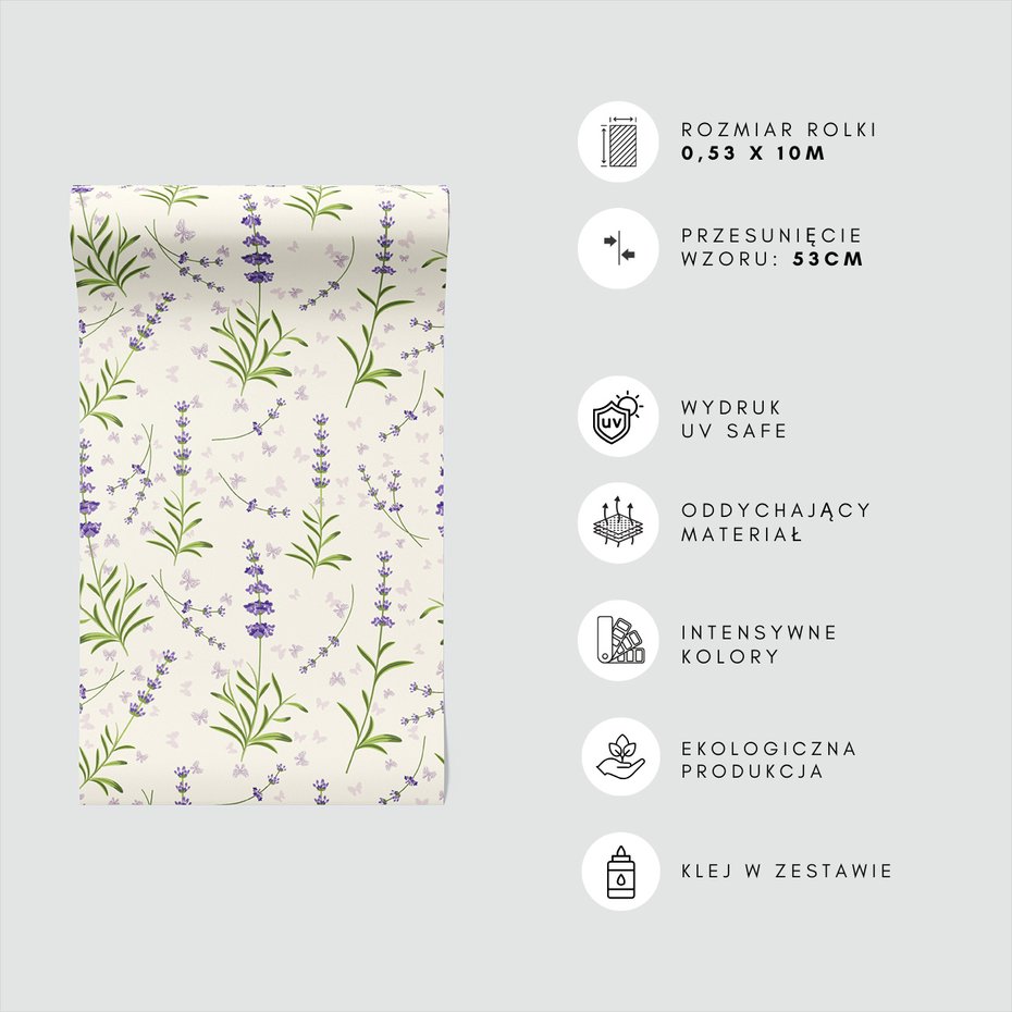 Tapeta - kwiaty, liście, motyle