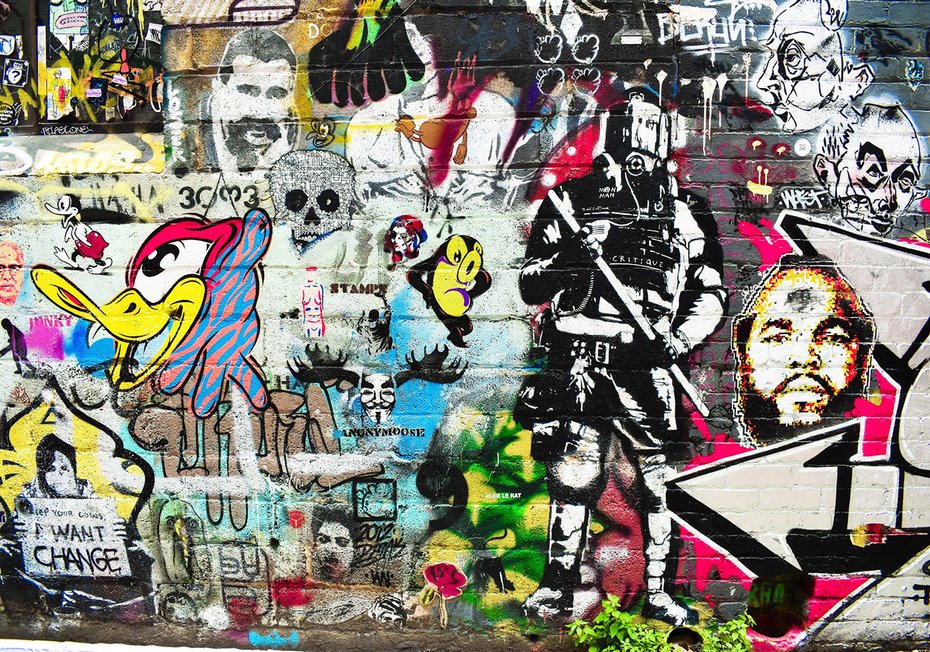 Fototapeta - graffiti, ściana, sztuka