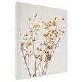 Obraz na płótnie - kwiaty, suszone, beżowe